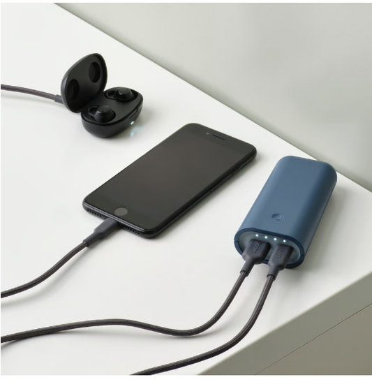 IKEA VARMFRONT Power bank, blue, 5200 mAh