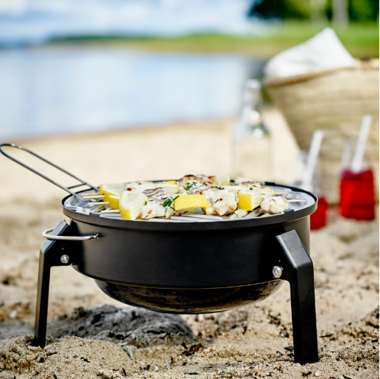 IKEA KORPÖN Portable charcoal barbecue, black