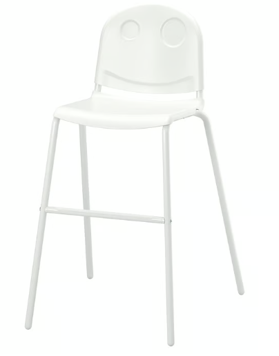 IKEA VILDGÅS Junior chair, white/white