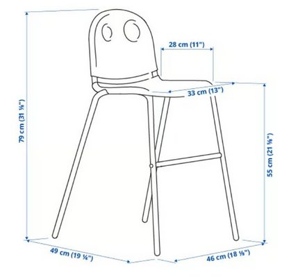 IKEA VILDGÅS Junior chair, white/white