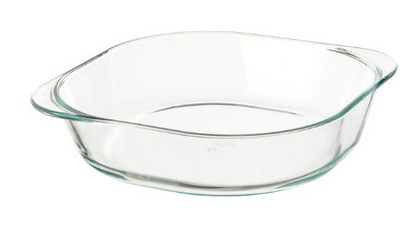 IKEA FÖLJSAM Oven dish, clear glass, 24.5x24.5 cm