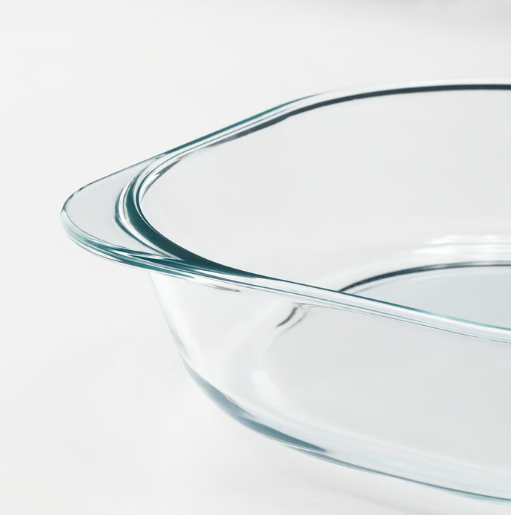 IKEA FÖLJSAM Oven dish, clear glass, 24.5x24.5 cm