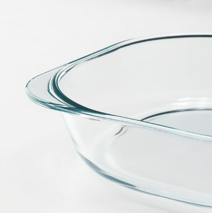 IKEA FÖLJSAM Oven dish, clear glass, 24.5x24.5 cm