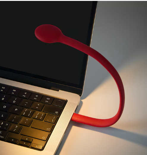 IKEA HÖSTULOTA LED USB lamp, red, 30 cm