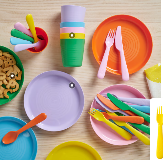IKEA KALAS 18-piece cutlery set, mixed colours/seasonal edition