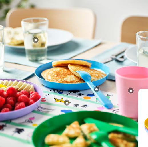 IKEA KALAS Plate, mixed colours/seasonal edition/6 Plate