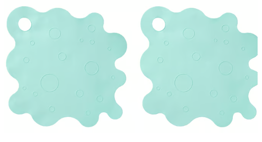 IKEA TRAMPSJÖN Bathtub mat, light turquoise, 43x43 cm/2 Pieces