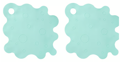 IKEA TRAMPSJÖN Bathtub mat, light turquoise, 43x43 cm/2 Pieces