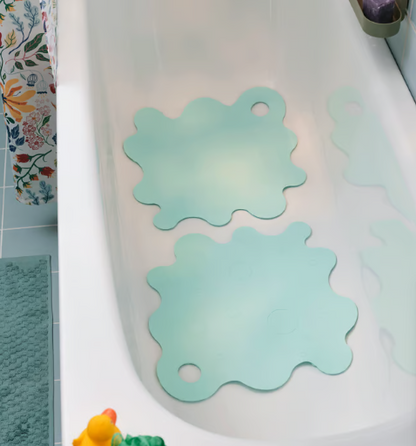 IKEA TRAMPSJÖN Bathtub mat, light turquoise, 43x43 cm/2 Pieces