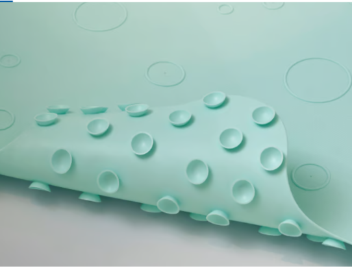IKEA TRAMPSJÖN Bathtub mat, light turquoise, 43x43 cm/2 Pieces