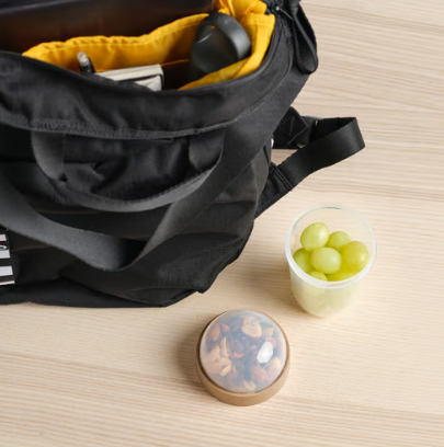 IKEA SPLITTERNY Snack container, transparent/light grey-brown, 300 ml