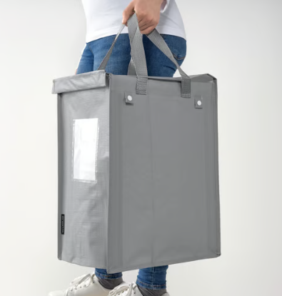 IKEA DIMPA Waste sorting bag, white/dark grey/light grey, 22x35x45 cm/35 l (Set of 3)