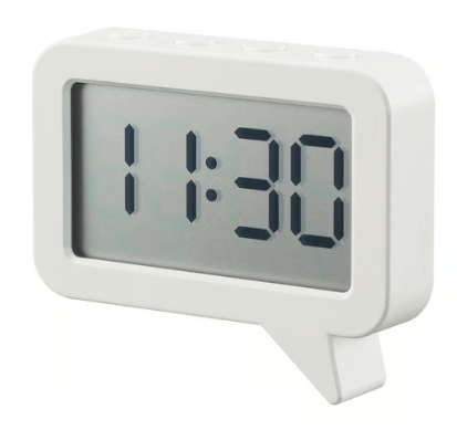 IKEA LJUNGPIPARE Clock/timer, white, 8x7 cm