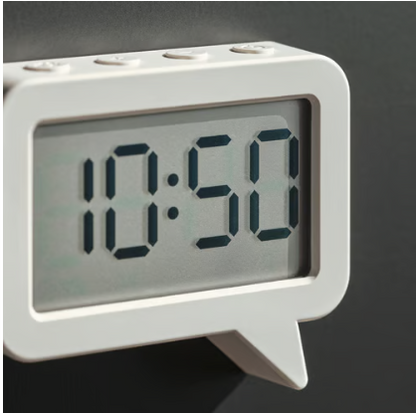 IKEA LJUNGPIPARE Clock/timer, white, 8x7 cm