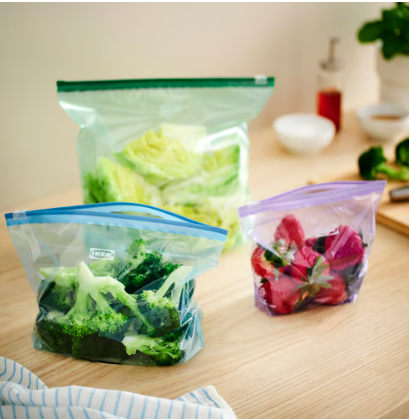 IKEA ISTAD Resealable bag, with slider/mixed colours, 1/2/4 l (80 Bag)