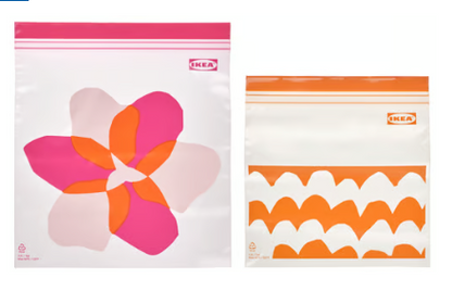 IKEA ISTAD Resealable bag, pink/orange, 2.5/1.2 l (50 Bag)