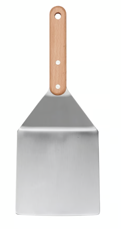IKEA GRILLTIDER Hamburger turner, stainless steel/beech, 30 cm