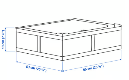 IKEA SKUBB Storage case, white, 65x53x19 cm