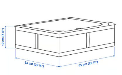 IKEA SKUBB Storage case, white, 65x53x19 cm