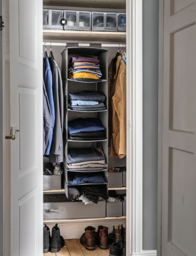 IKEA SKUBB Storage with 6 compartments, dark grey, 35x45x125 cm