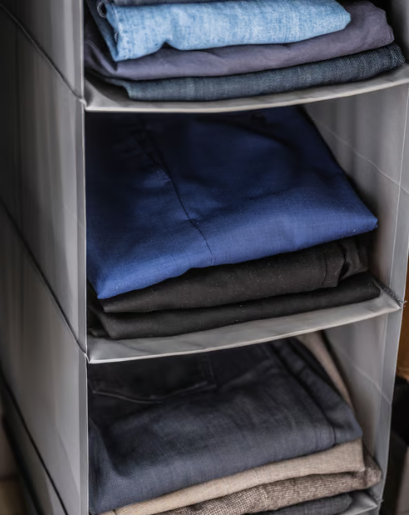 IKEA SKUBB Storage with 6 compartments, dark grey, 35x45x125 cm