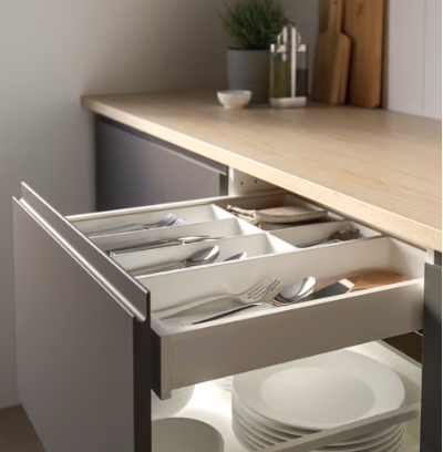 IKEA UPPDATERA Utensil tray, white, 20x50 cm