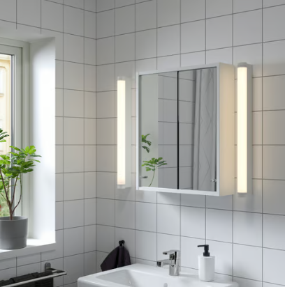 IKEA NYSJÖN Mirror cabinet, white, 50x60 cm