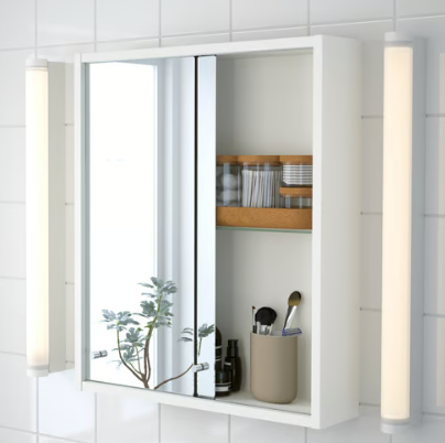 IKEA NYSJÖN Mirror cabinet, white, 50x60 cm