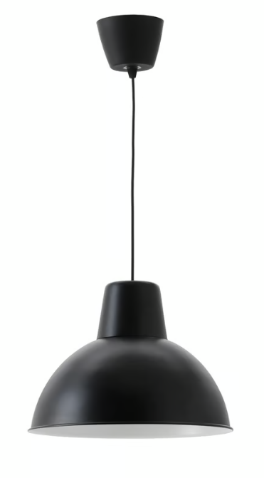 IKEA SKURUP Pendant lamp, black, 38 cm