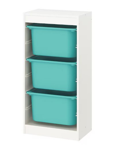 TROFAST Storage combination with boxes, 46x30x94 cm