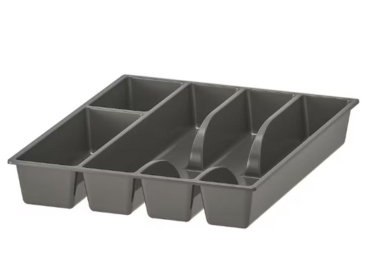 SMÄCKER Cutlery tray, grey, 31x26 cm