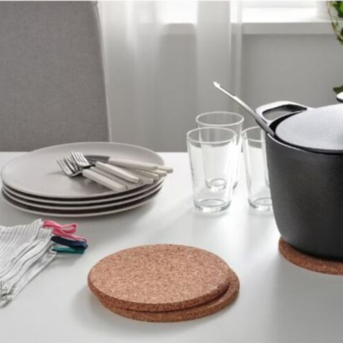 IKEA Pot stand, cork, 19 cm set of 3