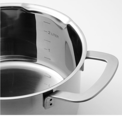 IKEA HEMKOMST Saucepan with lid, stainless steel/glass, 2 liter