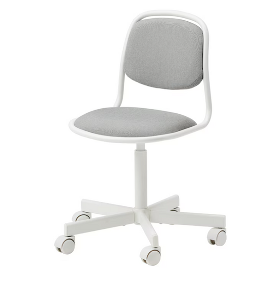 ÖRFJÄLL Children's desk chair, white/Vissle light grey