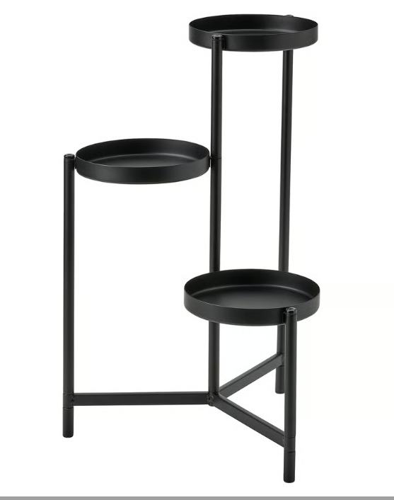 IKEA OLIVBLAD Plant stand, in/outdoor BLACK, 58 cm