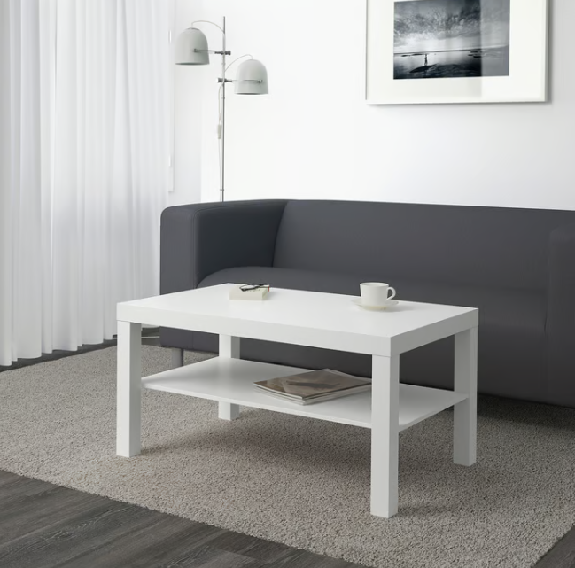 IKEA Coffee table, white , 90x55 cm