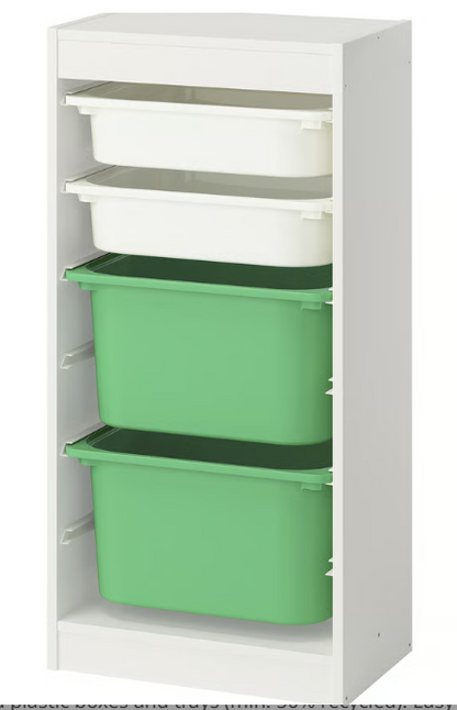 IKEA TROFAST Storage combination with boxes,46x30x94 cm