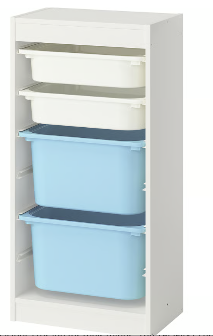 IKEA TROFAST Storage combination with boxes,46x30x94 cm