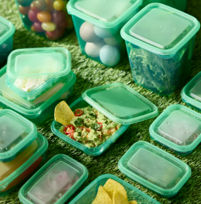 IKEA Food container, set of 17, transparent/green