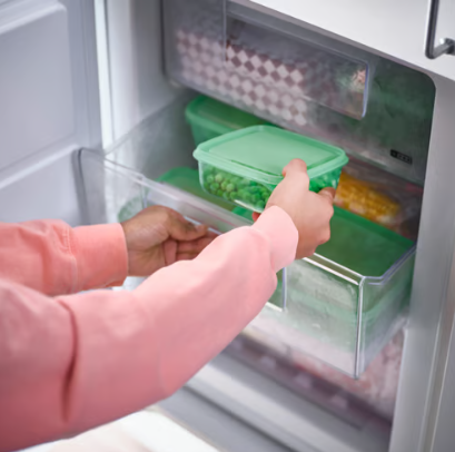 IKEA Food container, set of 17, transparent/green
