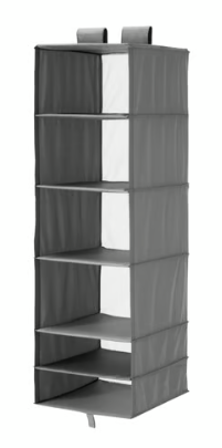 IKEA SKUBB Storage with 6 compartments, dark grey, 35x45x125 cm