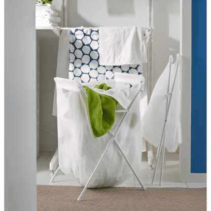 IKEA JÃLL Laundry bag with stand, white,