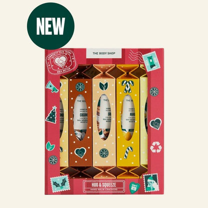 THE BODY SHOP HUG & SQUEEZE HAND BALM CRACKERS