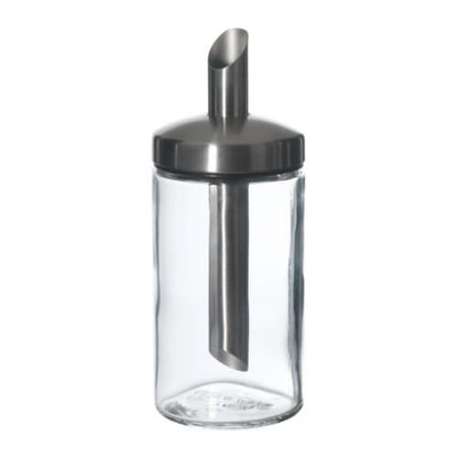 IKEA DOLD Portion sugar shaker, clear glass/stainless steel, 15 cm