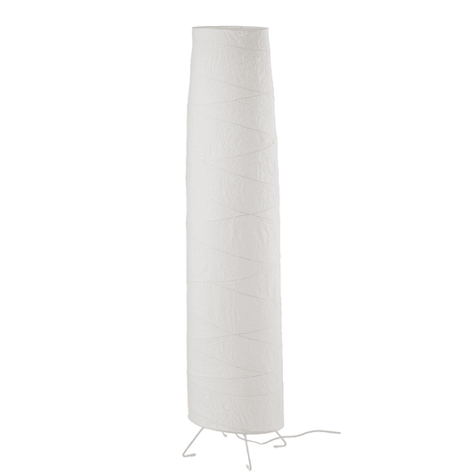 IKEA VICKLEBY Floor lamp, white/handmade, 136 cm