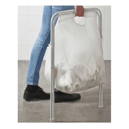 IKEA JÃLL Laundry bag with stand, white,