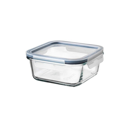 IKEA 365+ Food container with lid, square glass/plastic, 600 ml