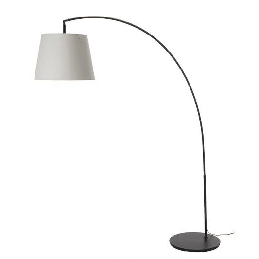 IKEA SKOTTORP / SKAFTET Floor lamp, arched, light grey