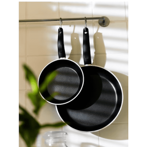 IKEA KAVALKAD Frying pan, set of 2, black