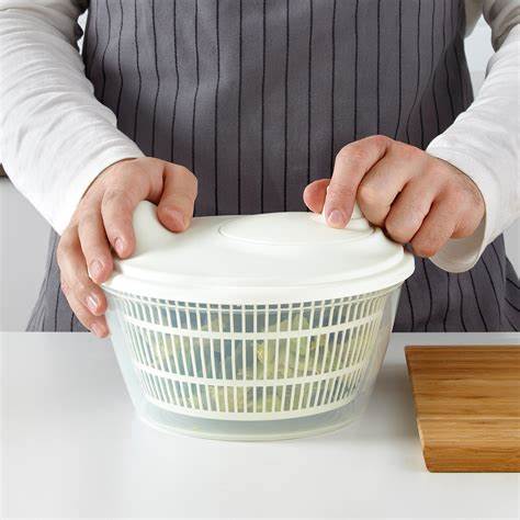 IKEA UPPFYLLD Salad spinner, white